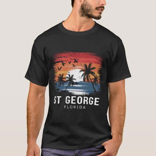 T-shirt St George Floride Surfant Surfeur  (Devant)