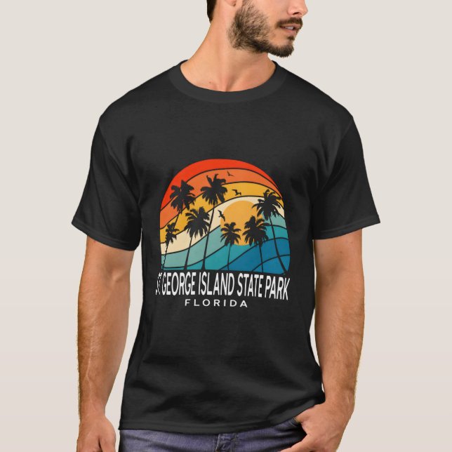 T-shirt St George Island State Park Floride Tropical Beach (Devant)