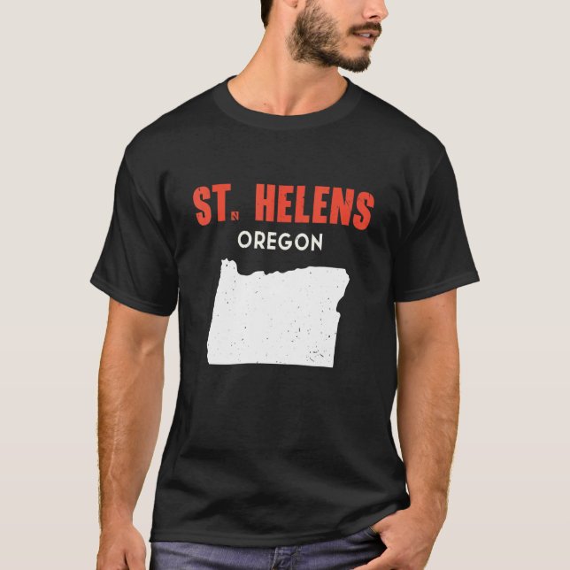 T-shirt St Helens Oregon USA State America Travel Oregonia (Devant)