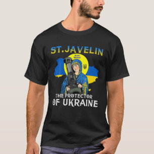 T-shirt St Javelin Le Protecteur De L'Ukraine Rétro Paix 