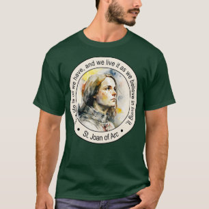 T-shirt St Joan d'Arc Citations religieuses Don Inspirant