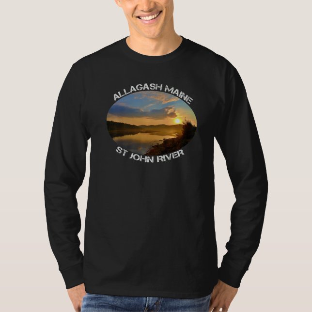 T-shirt St John River Allagash Maine Sunrise Premium (Devant)