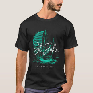 T-shirt St John Us Virgin Islands Voilier