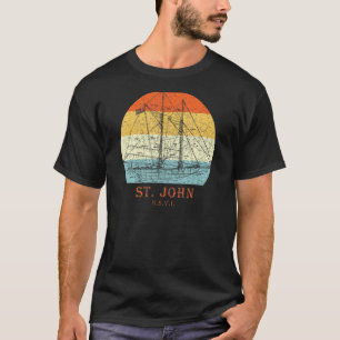 T-shirt St John Usvi Vintage Retro Plan Plan Vaca