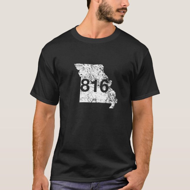 T-shirt St Joseph Kansas City Indicatif régional 816 Misso (Devant)