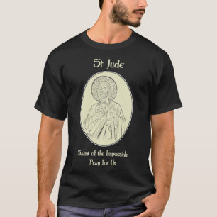 T-shirt St Jude Priez pour nous catholique Christian Saint