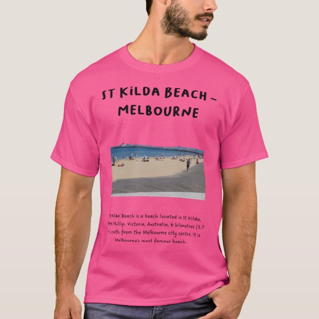 T-shirt St Kilda Beach Melbourne (Devant)