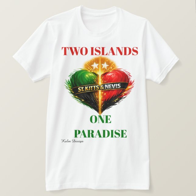 T-shirt ST. Kitts & Nevis coloré  (Design devant)