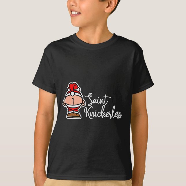T-shirt St. Knickerless Funny Mooning Santa Claus Christma (Devant)