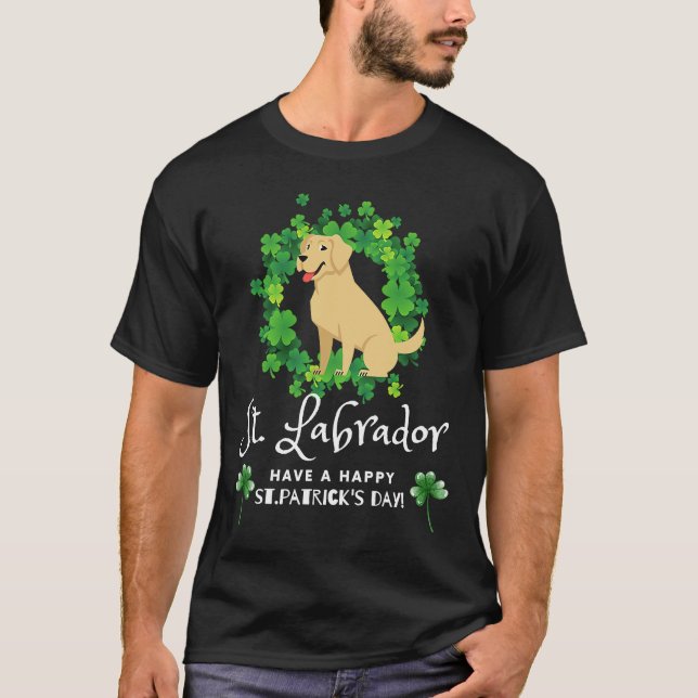 T-shirt St Labrador St Patrick's Day Chien (Devant)
