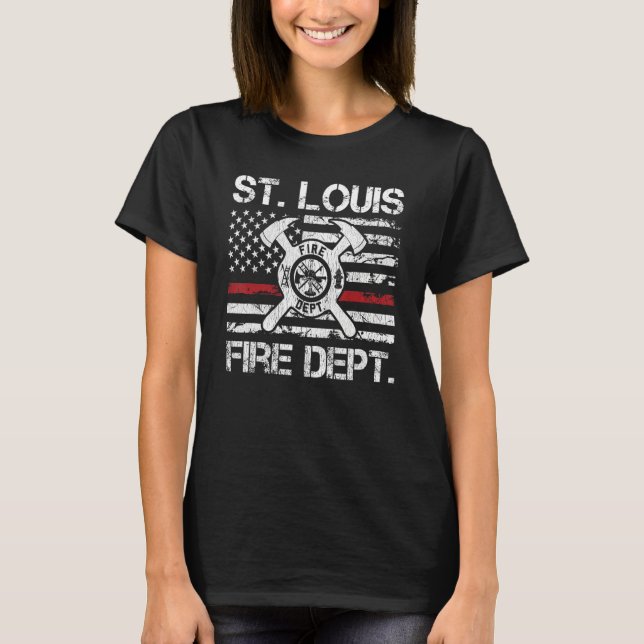 T-shirt St Louis Missouri Fire Department Thin Red Line Fi (Devant)