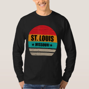 T-shirt St Louis Missouri Retro Vintage Sunset Us State St