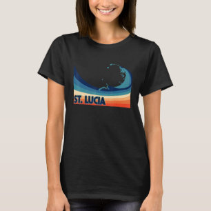 T-shirt St Lucia Caraïbes Rétro Surf Voile & Pêche Va