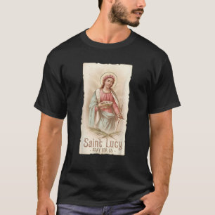 T-shirt St Lucy Eyes Couronne Sainte-Lucie catholique femm