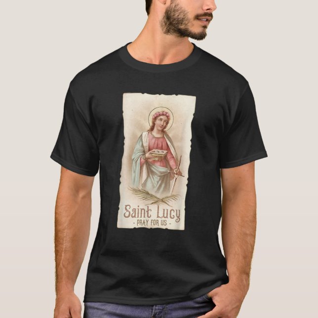 T-shirt St Lucy Eyes Couronne Sainte-Lucie catholique femm (Devant)