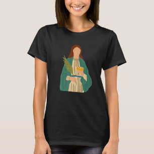 T-shirt St Lucy St Lucia Patron Des Yeux Et Aveugle Cathol