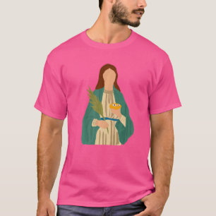 T-shirt St Lucy St Lucia Patron Des Yeux Et Aveugle Cathol