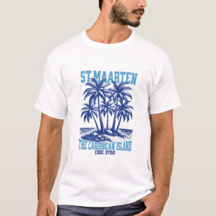 T-shirt St. Maarten, Île Tropicale Caraïbes