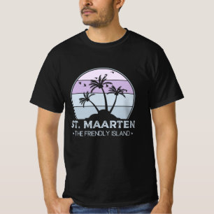 T-shirt St Martin Le sympathique rétro de l'île Sint Marti