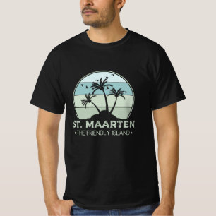 T-shirt St Martin Le sympathique rétro de l'île Sint Marti