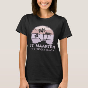 T-shirt St Martin Le sympathique rétro de l'île Sint Marti