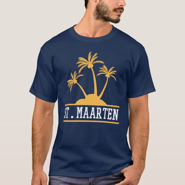 T-shirt St Martin L'île conviviale Sint Martin (Devant)