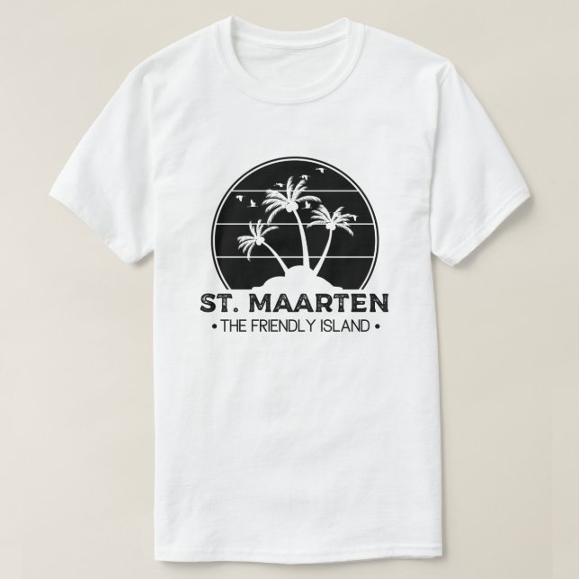 T-shirt St Martin L'île conviviale Sint Martin (Design devant)