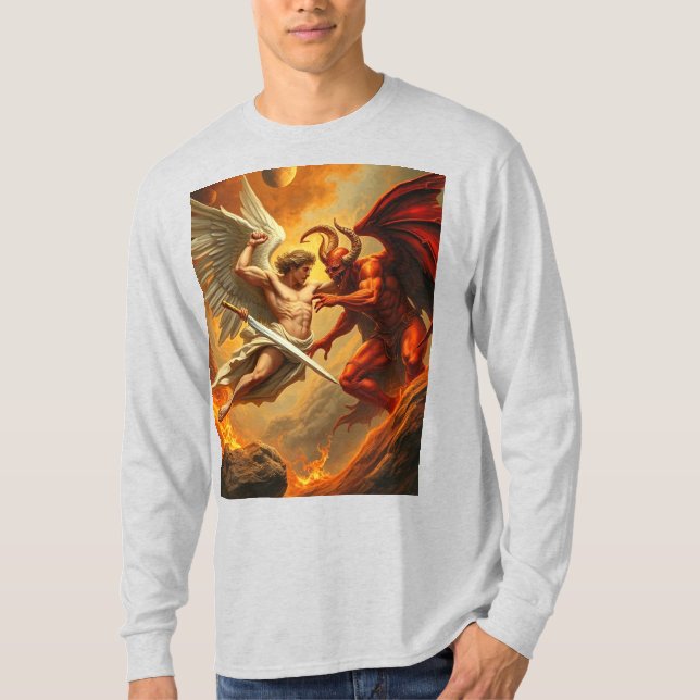 T-shirt St Michael l'Archange Tee à manches longues hommes (Devant)