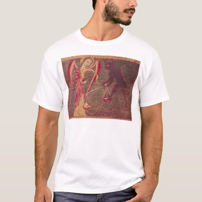 T-shirt St Michael pesant des âmes, d'un retable (Devant)
