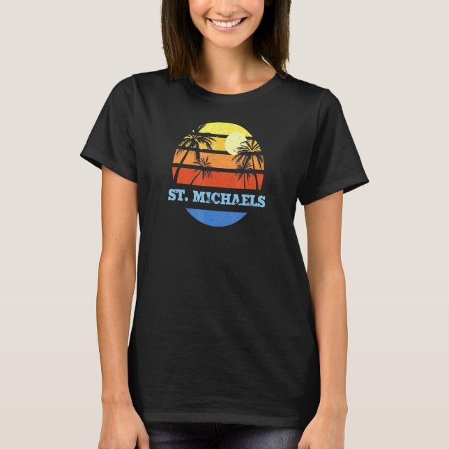 T-shirt St Michaels Maryland Md Beach (Devant)