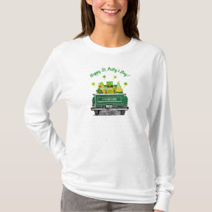 T-shirt St. Paddy's Day Gnome Vintage Green Truck