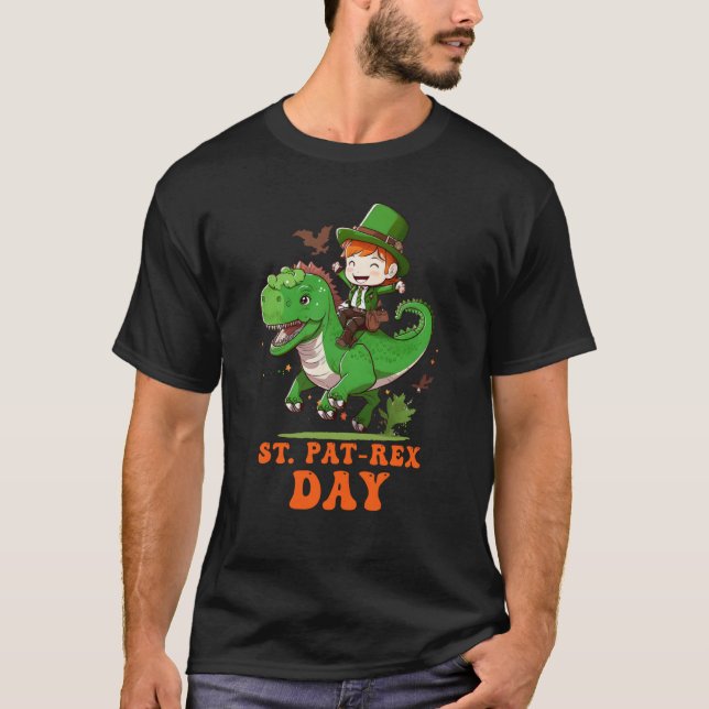 T-shirt St Pat Rex Day Happy St Patricks Day Rex Leprechau (Devant)