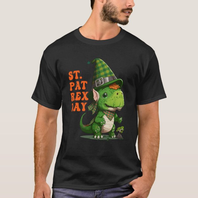 T-shirt St Pat Rex Day Happy St Patricks Day Rex Leprechau (Devant)