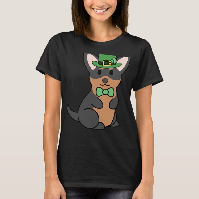 T-shirt St Patrick Black Et Tan Chihuahua (Devant)