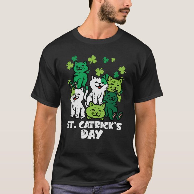T-shirt St patrick Catricks Day Chats Saint Pattys Femmes  (Devant)