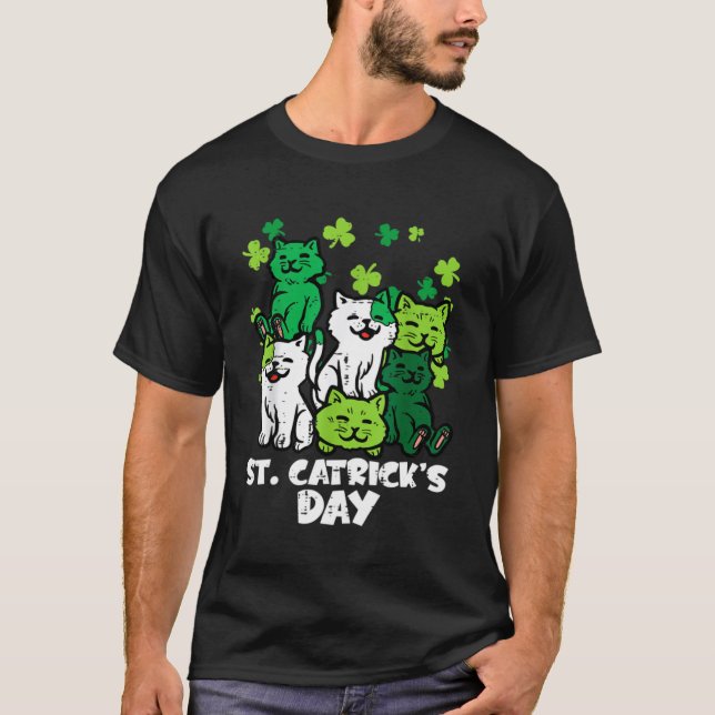 T-shirt St patrick Catricks Day Chats Saint Pattys Femmes  (Devant)
