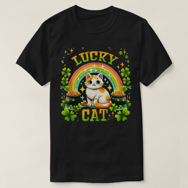 T-shirt St patrick Catricks Day Chats Saint Pattys Femmes  (Design devant)