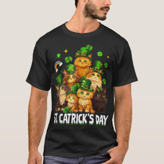 T-shirt St patrick Catricks Day Chats Saint Pattys Femmes 