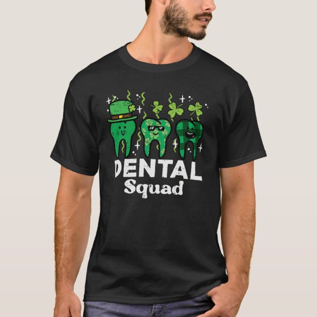 T-shirt St Patrick Day Dental Squad Saint Paddys Teeth Iri (Devant)