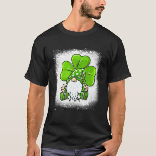 T-shirt St Patrick Day Gnomes For Women Gnome Shamrock Gif