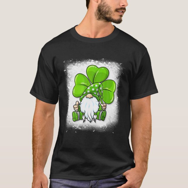 T-shirt St Patrick Day Gnomes For Women Gnome Shamrock Gif (Devant)
