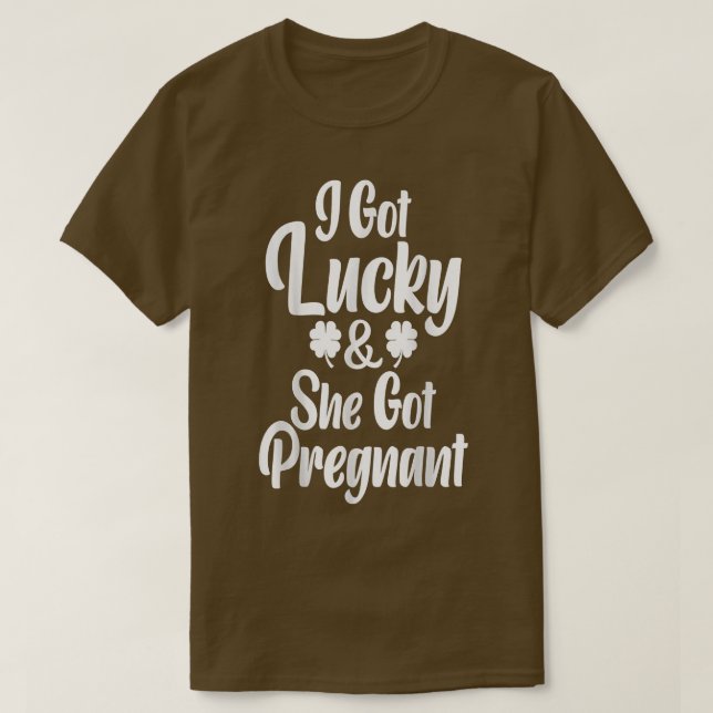 T-shirt St Patrick Day Lucky Couple Grossesse Faire-part (Design devant)