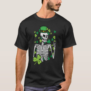 T-shirt St Patrick Day Skeleton Rock Saint Paddys Rocker M
