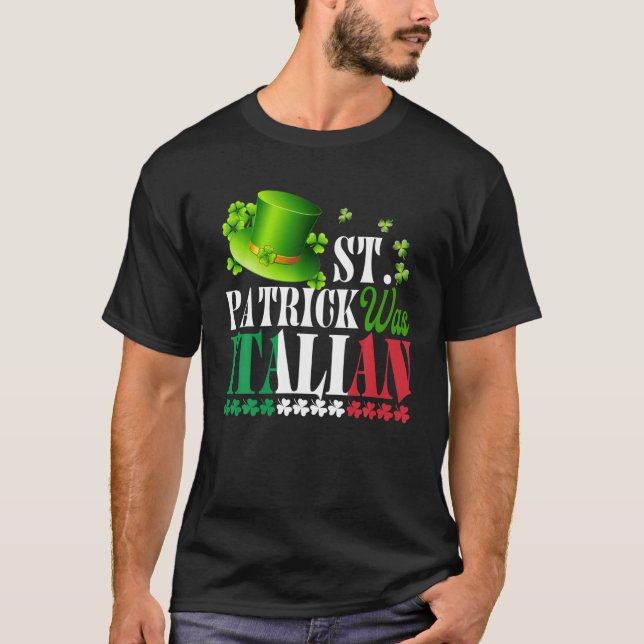 T-shirt St Patrick Était Italien St Patrick's Day Casquett (Devant)