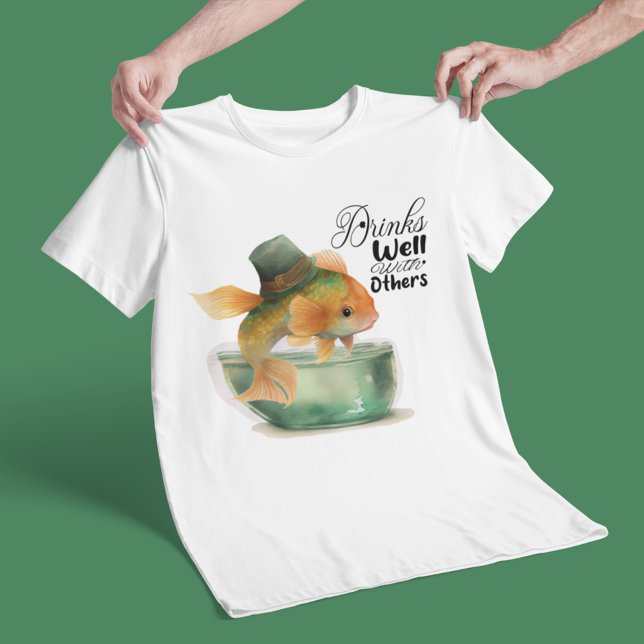 T-shirt St Patrick Goldfish Drôle Boit Bien Avec D'Autres (Créateur téléchargé)