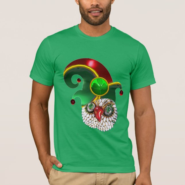 T-SHIRT ST PATRICK JEWEL OWL ET ELF CASQUETTE AVEC SHAMROC (Devant)
