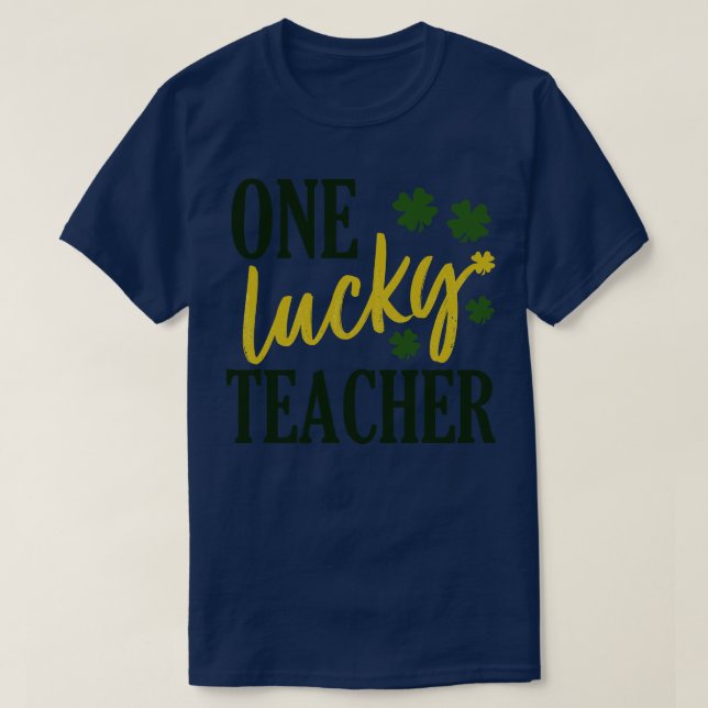 T-shirt st patrick jour chanceux enseignant 1 (Design devant)