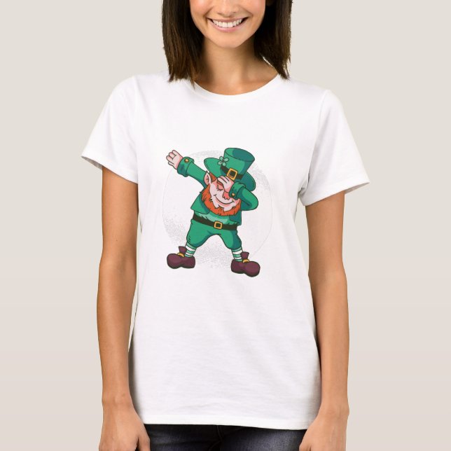 T-shirt st patrick leprechaun danser (Devant)