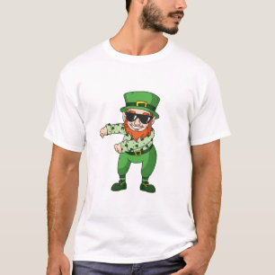 T-shirt st patrick leprechaun flossant danse