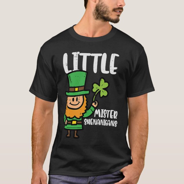 T-shirt St patrick Little Mister Shenanigans Leprechaun T (Devant)